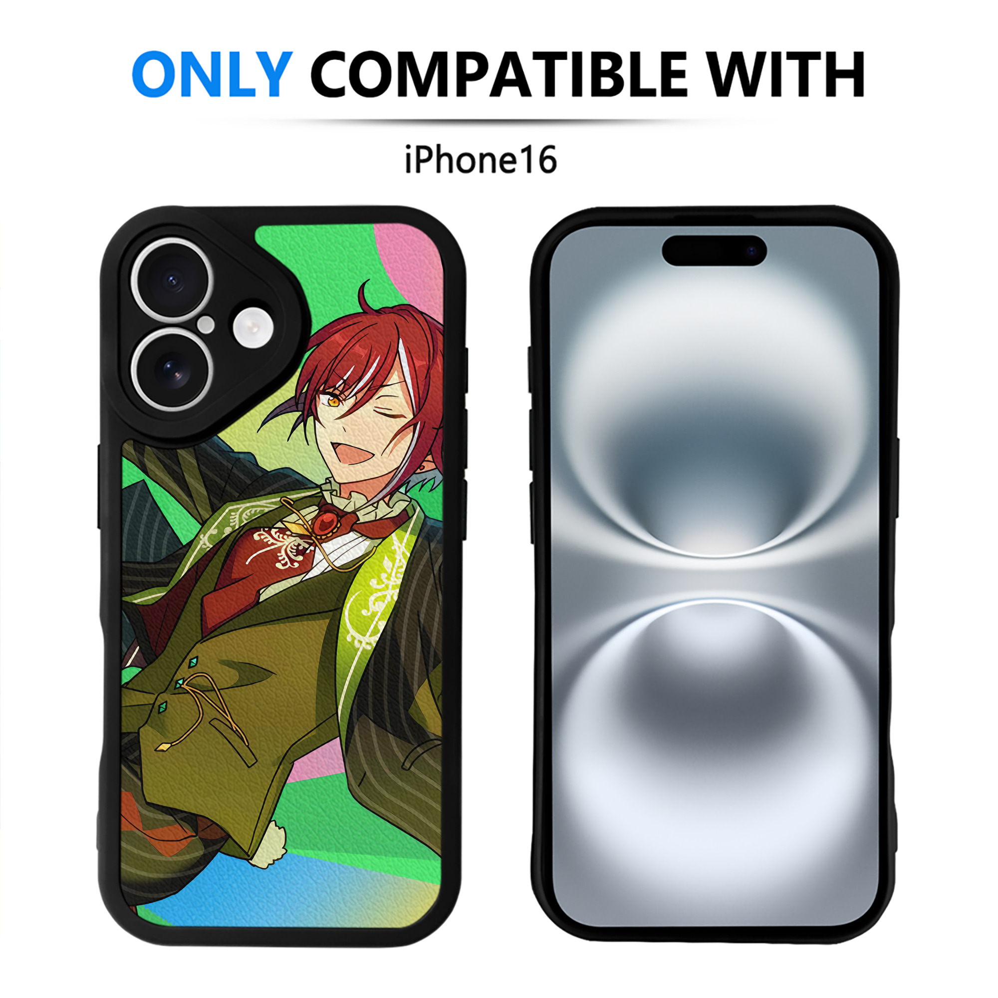 （画像用） あんさんぶるスターズ! Ensemble Stars 【iPhone 16シリーズ対応】シリコンスマホケース（レザー調） 材質：シリコン